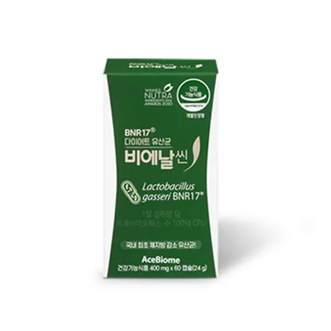 [NEW 비에날씬] BNR17 다이어트 유산균 비에날씬 4주분 (1박스), 60정, 1개