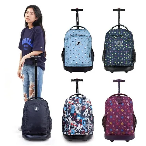제이월드 17인치 바퀴달린 백팩 기내용 트롤리 캐리어 학교 학원가방