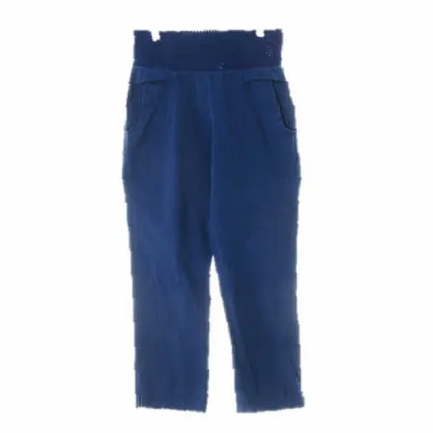 7247 송지오 딥블루 면혼방 와이드밴딩크롭팬츠 [75]