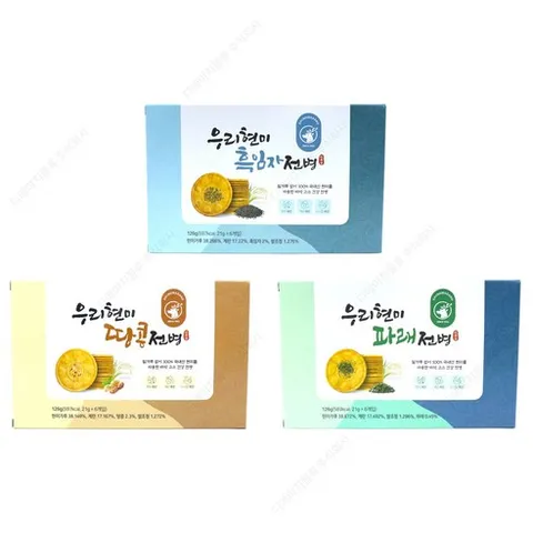 [쇼핑엔티] [신화당제과] 우리현미전병 9박스(흑임자3+땅콩3+파래3), 0박스, 1g
