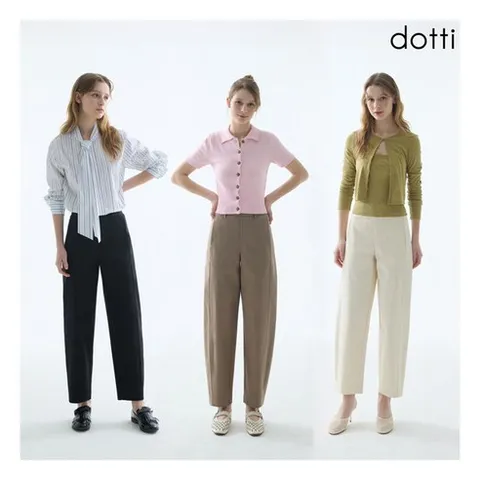 [도티 dotti] 도티 26SS 여성 스트레치 배럴 레그 팬츠 3종 (D6RBW)
