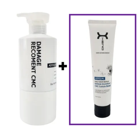 셀프헤어클리닉 상한모발복구 케라틴단백질트리트먼트 씻지않는 물미역헤어팩 가는머리두껍게 리코먼트CMC+데미지맥시먼트 셋트, 1개, 500ml, 맥시먼트, 150g(1개)