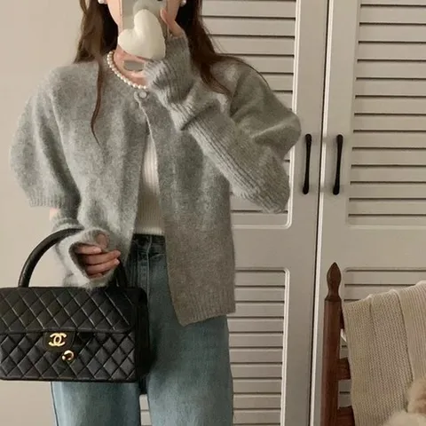 마인 니트 가디건 워머 세트(2color)