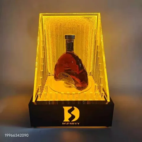 LED XO 고급 디스플레이 빛나는 세트 양주 와인 외국 클럽 파티 펍 베이스, 1개, R_황광 금사 회전 술자리