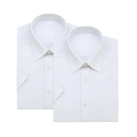 레디핏 남성용 기본 화이트 하얀색 반팔 와이셔츠 2장 세트