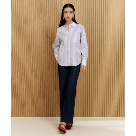 더엣지 THEATG 배색 스트라이프 셔츠 2035054118 362188