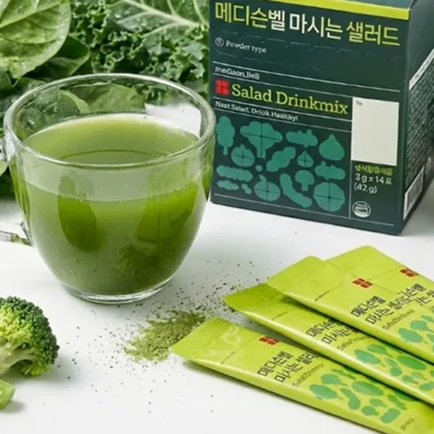 야노시호 마시는샐러드 물에 타먹는 야채 가루 채소 분말 스틱, 1박스, 42g