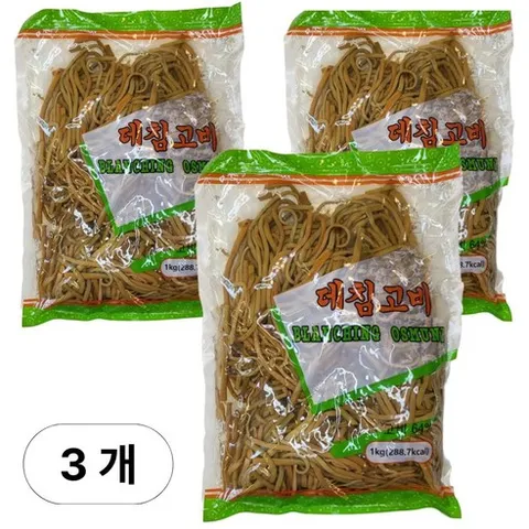데침 고비 삶은 고비 산나물 건강밥상 나물요리, 3개, 1kg