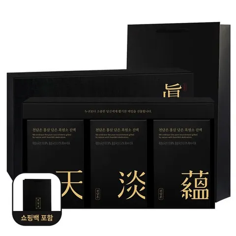천담온 흑염소 진액 100% 암컷 엑기스 흑염소즙 (고급쇼핑백 포함), 30개, 90ml