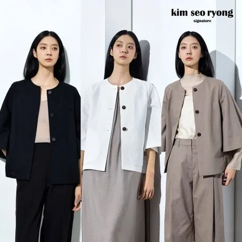 김서룡 25SS 린넨 블렌디드 케이프