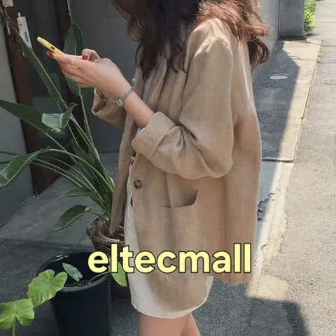 [오늘출발] 엘텍몰 봄 가을여자루즈핏 휘뚜루마뚜루 린넨 자켓 여성 여름린넨자켓