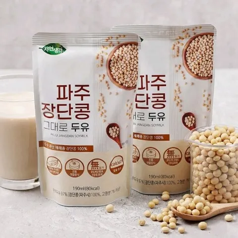 파주 장단콩 그대로 두유 자연생각 국산콩두유, 60개, 190ml