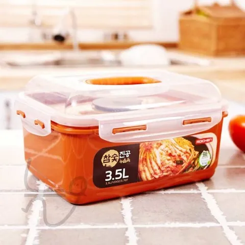 김치용기 스텐김치통 누름통 참숯 진공 누름독 3.5L z, 본상품, 1개