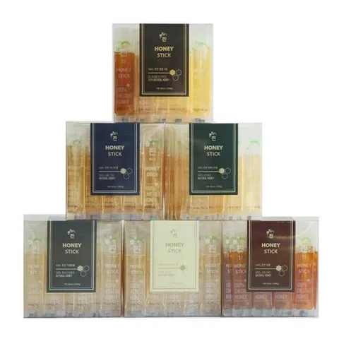 100%국내 천연벌꿀 찐 허니스틱 100포(3개월분) 5종 3종 혼합형 아카시아꿀 야생화꿀 피나무꿀 때죽나무꿀 밤꿀 스틱꿀, 1kg, 1개, 7. 4종 혼합형 (각25x4종=100포)+1000원