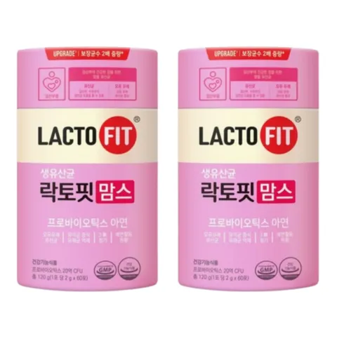 종근당건강 락토핏 맘스 60개입 2개 임산부 변비 출산 후 장 건강