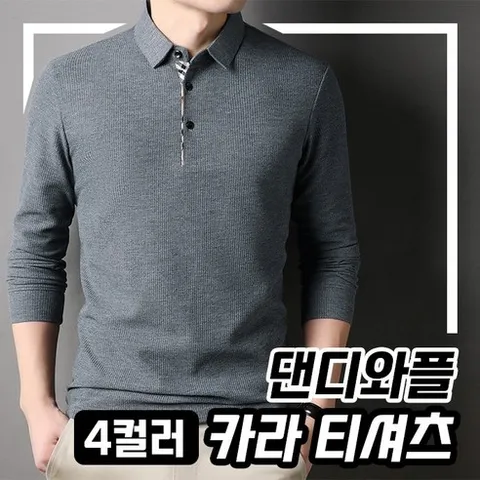 댄디와플 카라티셔츠 4color / 간절기티셔츠 남성카라티