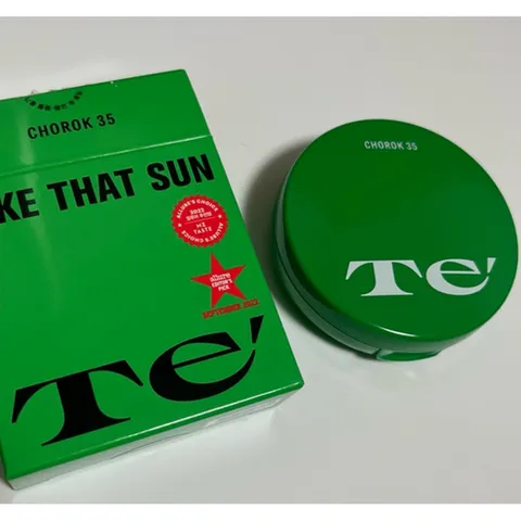 품절대란템 테 te' 풀 초록 톤업 무기자차 선쿠션 본품 최화정썬쿠션 te초록35무기자차선쿠션 최화정선쿠션, 1개