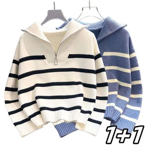 1+1 여성니트 카라넥 니트티 티셔츠 스웨터 JFH25102184 54