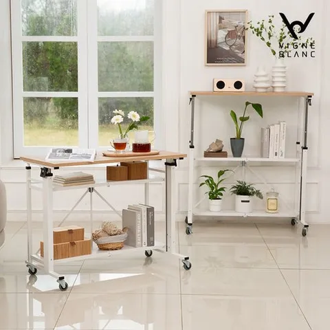 빈블랑 올뉴 이동식 모션 테이블 2세트, 화이트