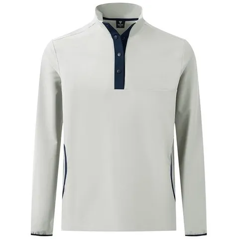 [빠른배송] M MAELREG 남성용 하프 버튼 골프 풀오버 포켓 포함 모크넥 스포츠 드라이 핏 경량 긴소매 남성용 풀오버 블랙. 3XL