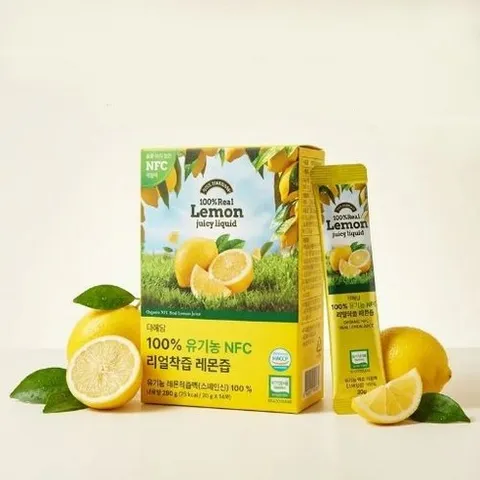 TM 100% 착즙유기농NFC 리얼착즙레몬즙20g 14포 10개, 140개