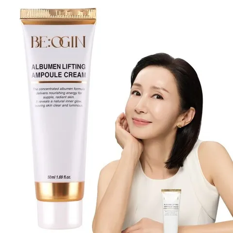 [홈쇼핑완판템] 전인화의 비오진 알부민 리프팅 앰플 크림 단백질 트라넥산삼 저속노화 재생크림, 1개, 50ml