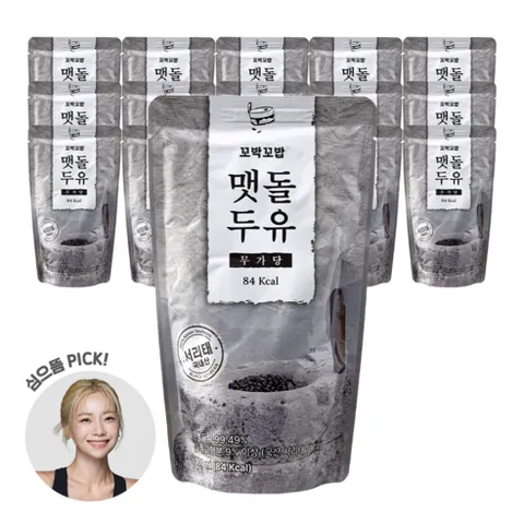 [식덕후] 꼬박꼬밥 서리태 무가당 맷돌두유, 15개, 190ml