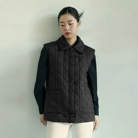 더엣지 퀼팅 패딩 베스트 조끼 WXVT6G01