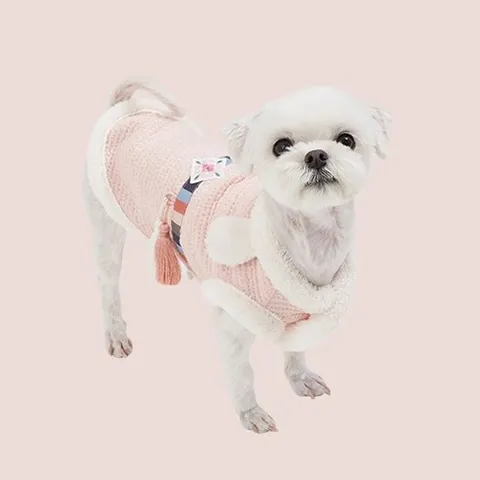 로얄설빔 강아지 털 배자 (2024년 홈앤쇼핑 TV광고 상품), 로얄 멜란지, 1개