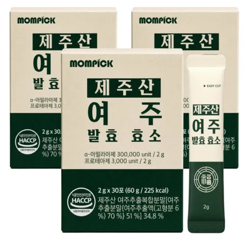 맘픽 국산 여주 발효효소 제주산 여주와 효소 HACCP 분말, 3개, 30회분