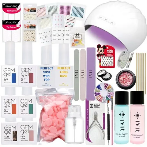 아이빛 집콕 네일세트 젤네일 네일아트 네일재료, 1세트, 집콕2_컬러번호를 배송메세지에 남겨주세요