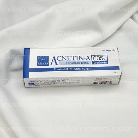 Acnetin A 레티놀 레틴A (태국 약국) 비타민 E 시카 케어 크림 0.05%, 1개, 10g
