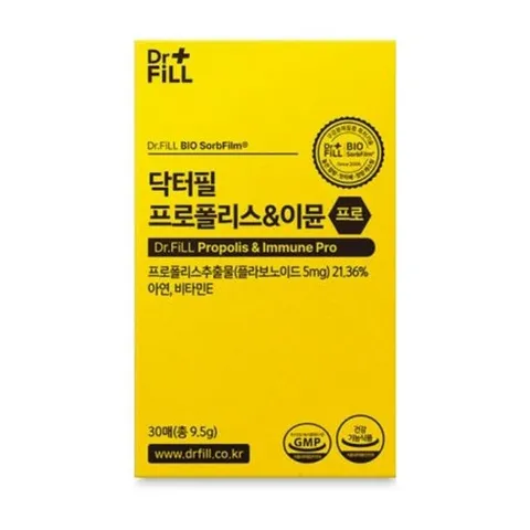 닥터필 필름형 필름 프로폴리스 이뮨 수용성 프리폴리스 건강기능식품 propolis 프로플리스 1box 30개입, 6.84g, 1개