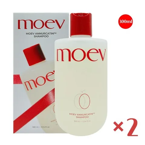 모에브 아누카틴 샴푸 탈모증상완화 아누카사과 샴푸, 2개, 300ml