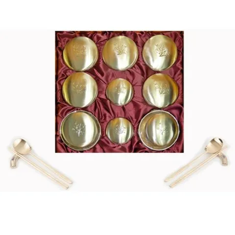 방짜 조각매화 칠첩반상기 공기대접 선물세트 방자유기