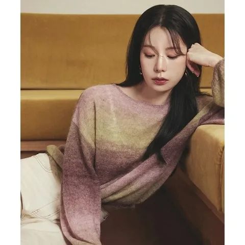 더엣지 THEATG 25FW 옴브레 알파카 혼방 풀오버 925126