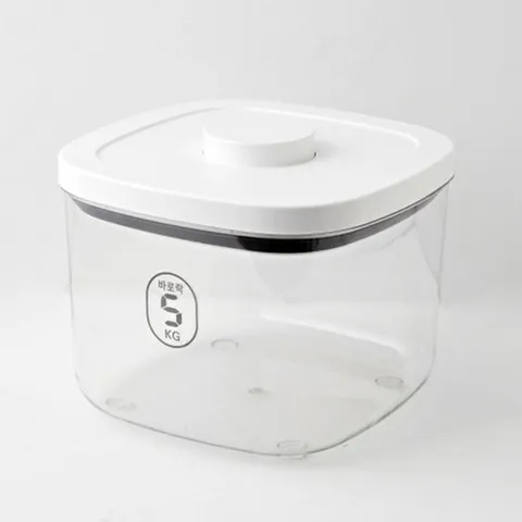 독일 원터치 진공쌀통 밀폐 쌀보관함 쌀통, 화이트, 1개