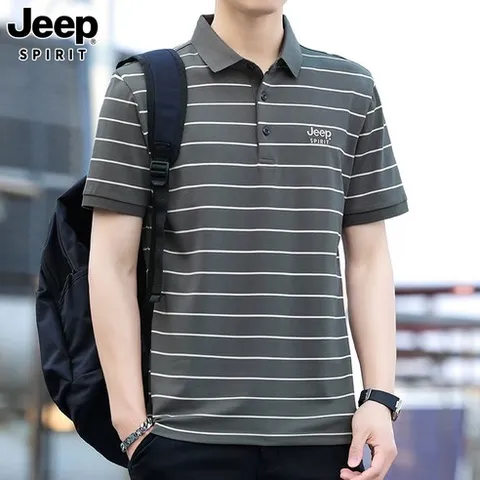 Jeep Spirit 남자 반팔 카라 티셔츠