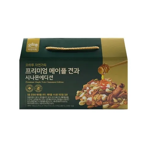 오하루 자연가득 프리미엄 메이플 견과 시나몬 에디션 20g 25개입 1박스 /Hb, 1개