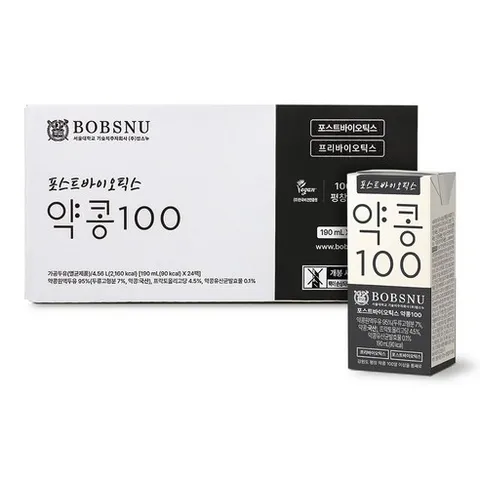 서울대 밥스누 포스트바이오틱스 약콩100, 190ml, 24개