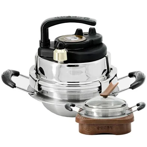 [SUNRISE MALL] 본사당일출고 솥밥대통령 맛있는 솥밥 집에서도 캠핑장에서도 OK / 3중 안전장치 압력뚜껑 / 빠른취사 백미 잡곡 누룽지 취사 가능, 솥세트 1-2인, 1박스, 795ml