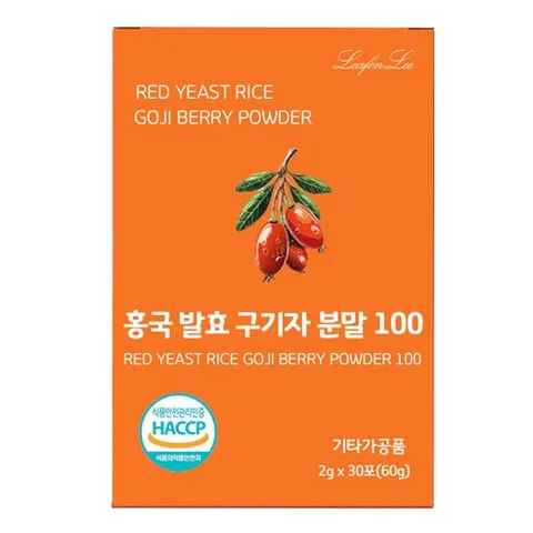 국내산 구기자분말 100% 스틱 청양 구기자가루 홍국발효 국산 구기자 식약처 인증, 1박스, 30회분