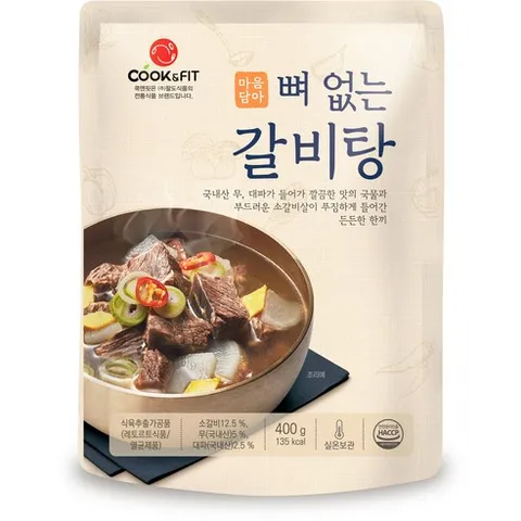 [국내산채소] 팔도식품 30년 뼈없는 갈비탕 왕 소갈비탕 상온보관, 2개, 400g