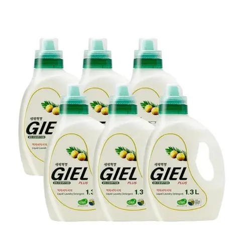 세제혁명 지엘 플러스 액상세탁세제 본품, 6개, 1.3L