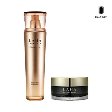 이자녹스 라하 리커버리 에멀전 130ml + 블랙 컨센트레이팅 크림 50ml, 1세트