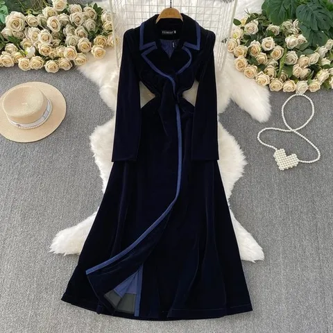 하프 여자 코트 트렌치 모르간 재진행 래글런 레더