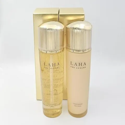 피부관리 이자녹스 라하 더 럭셔리 골드 엑스퍼트 스킨 150ml 진정 쿨링 트러블 에멀전 세트 케어2152911 탄력 보습 수분 영양