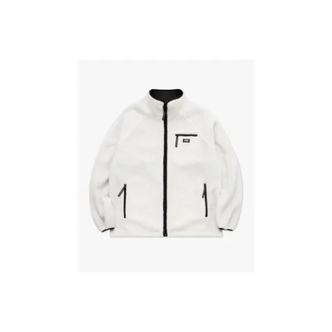 LMC ITALIC FLEECE REVERSIBLE JACKET ivory