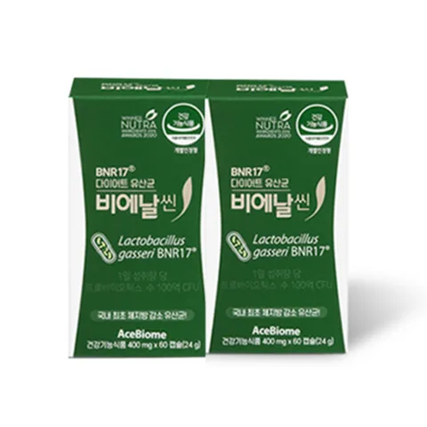 김희선유산균 BNR17 비에날씬 모유유산균 장건강 체지방감소 60캡슐, 2세트, 60정