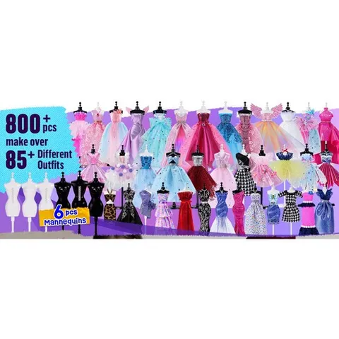 직구 패션디자인 키트 | 마네킹 6개 & 800종 구성 (6세~12세), 1개